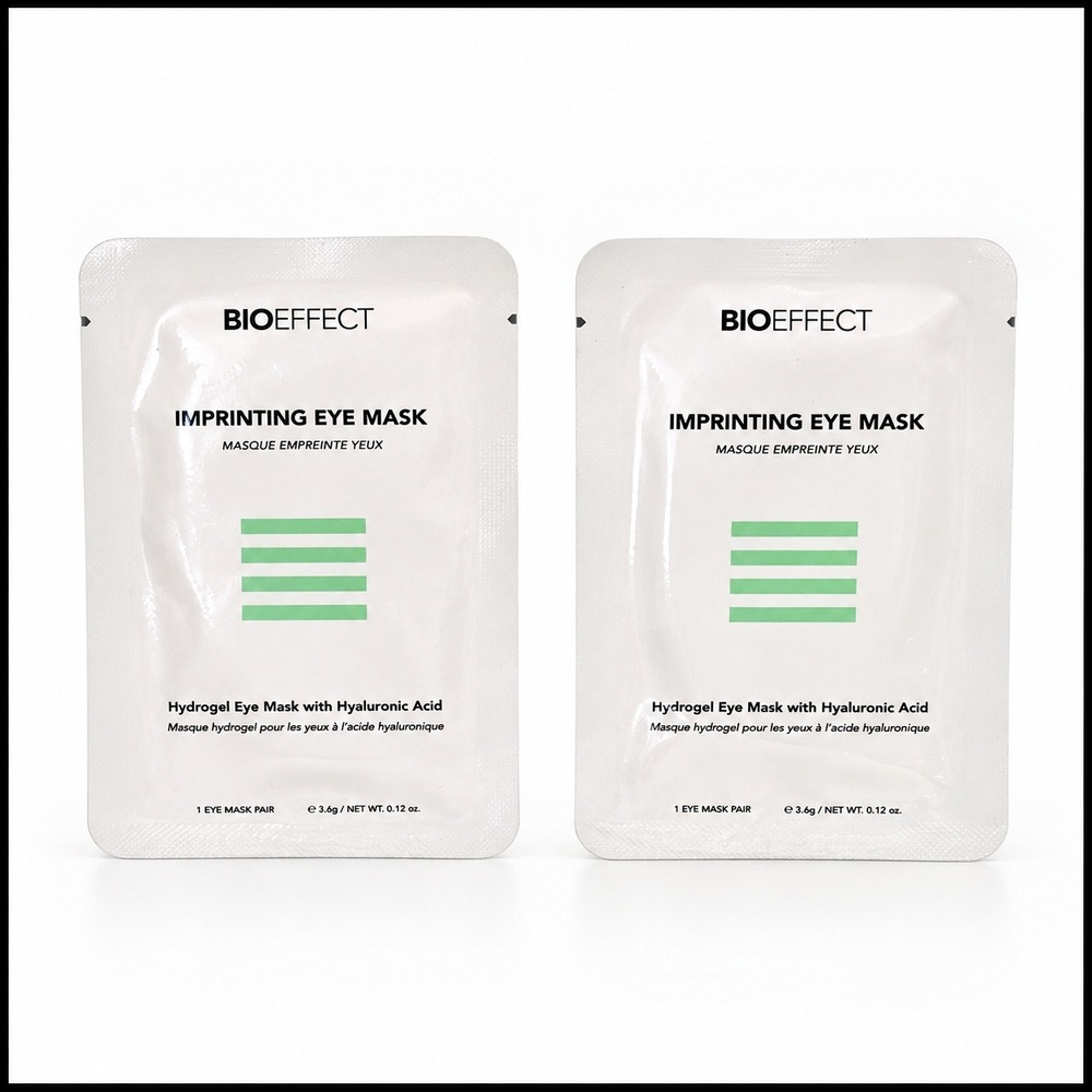 2 x BIOEFFECT Imprinting Eye Mask Hydrogel with Hyaluronic Acid 1 mask New